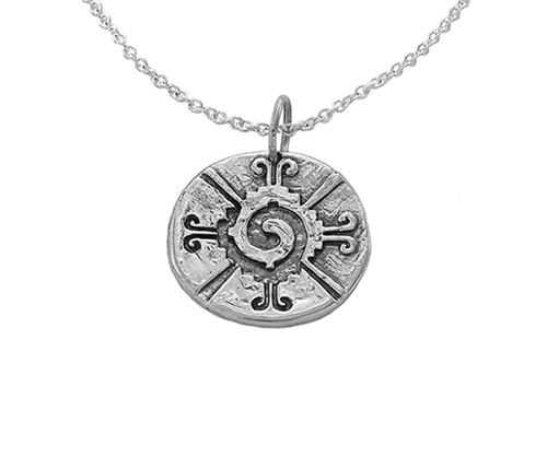 Jewelry Evolution Necklace Pendant Only (no chain) / Sterling Silver The Four Agreements Hunab-Ku Pendant