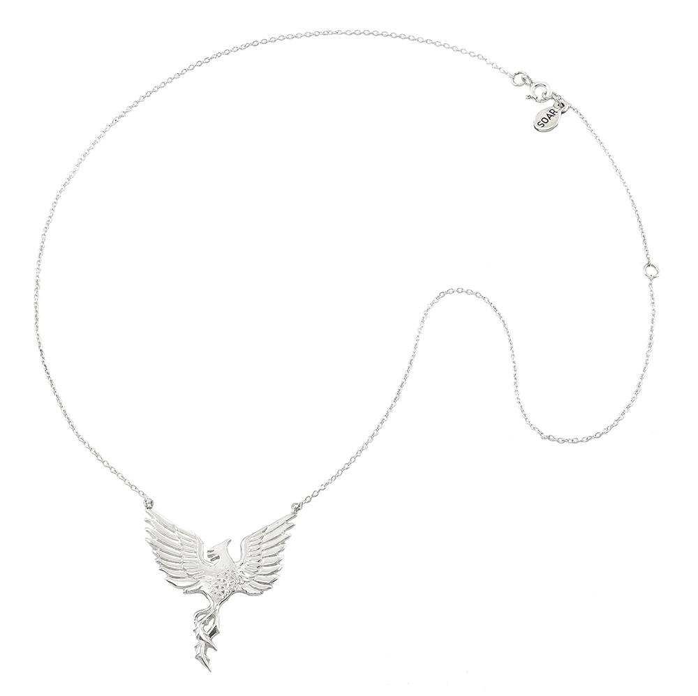 Jewelry Evolution Necklace Phoenix "Rise Strong" Necklace in Sterling Silver