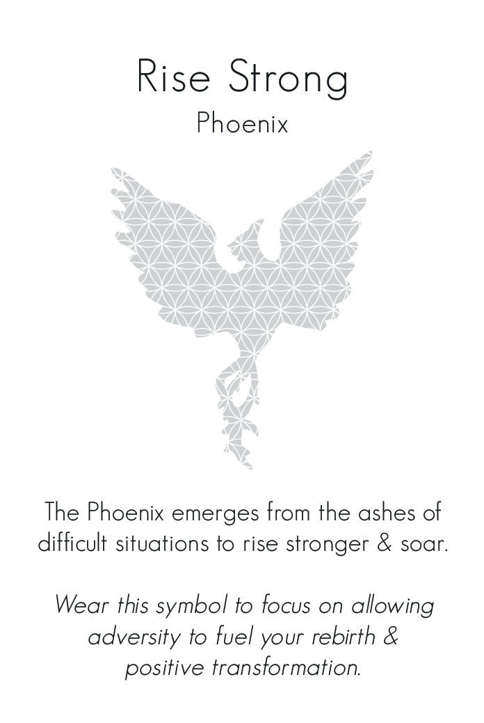 Jewelry Evolution Necklace Phoenix "Rise Strong" Necklace in Sterling Silver