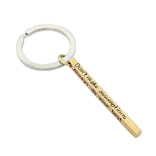 Jewelry Evolution Necklace The Four Agreements Bar Keychain