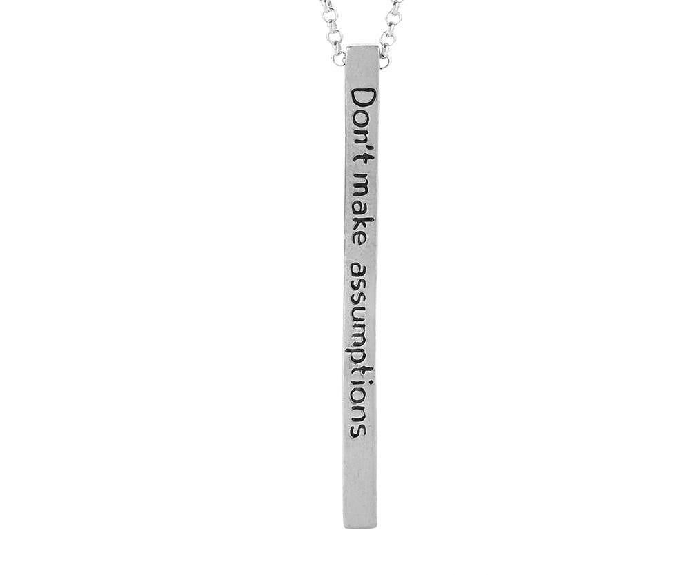 Jewelry Evolution Necklace The Four Agreements Bar Necklace