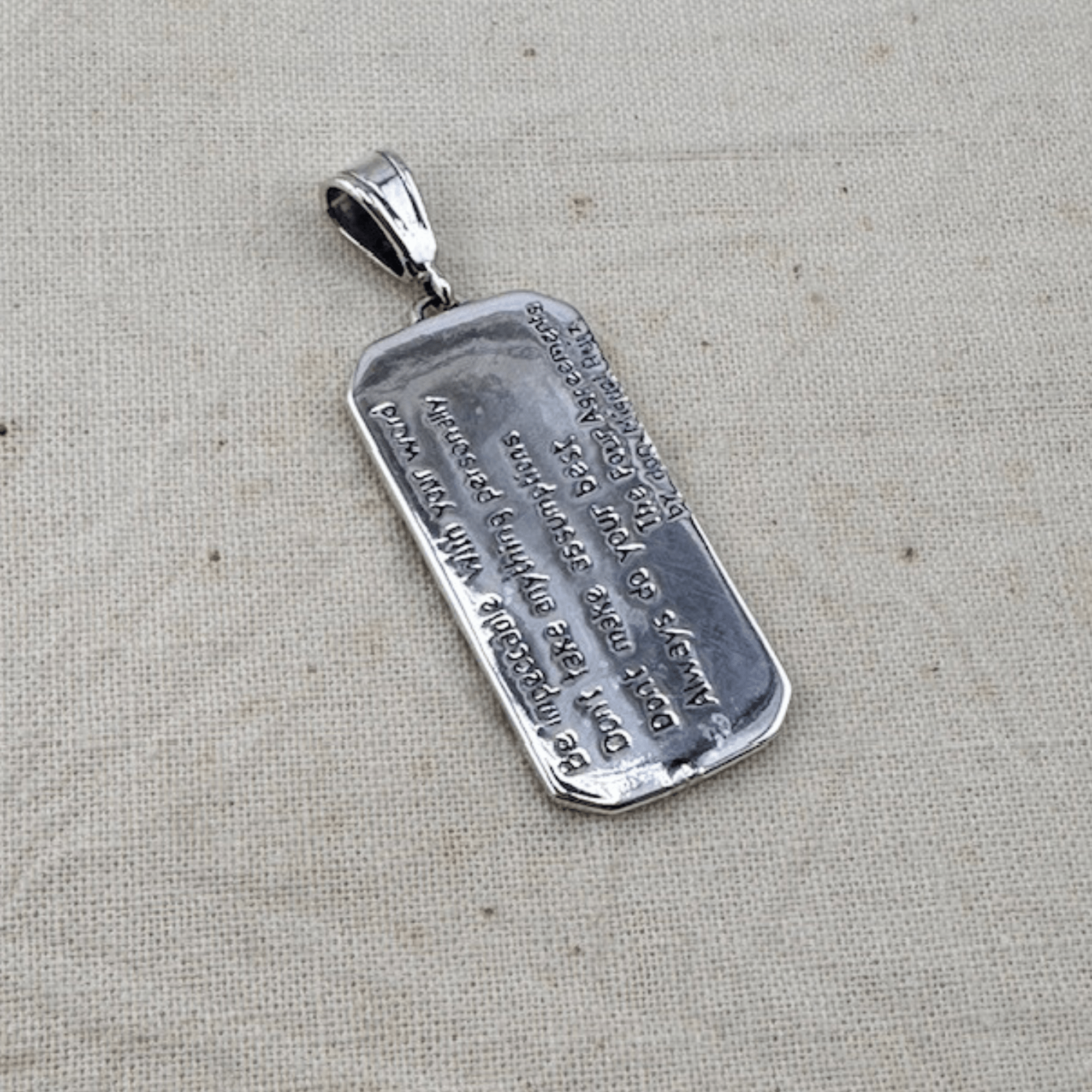 Jewelry Evolution Necklace The Four Agreements Oneness Hunab-Ku Dogtag Pendant