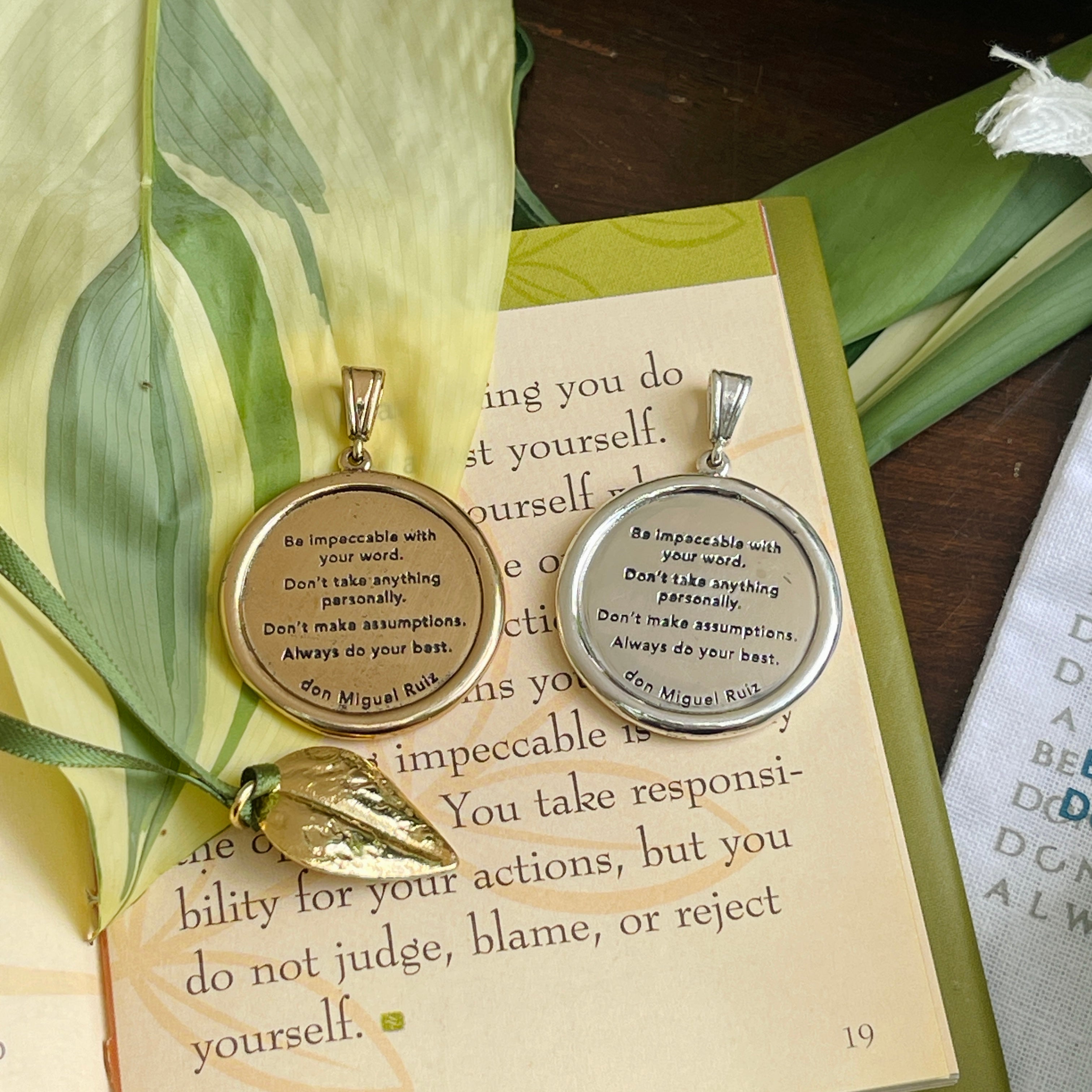 Jewelry Evolution Necklace The Four Agreements Tree of Life Medallion