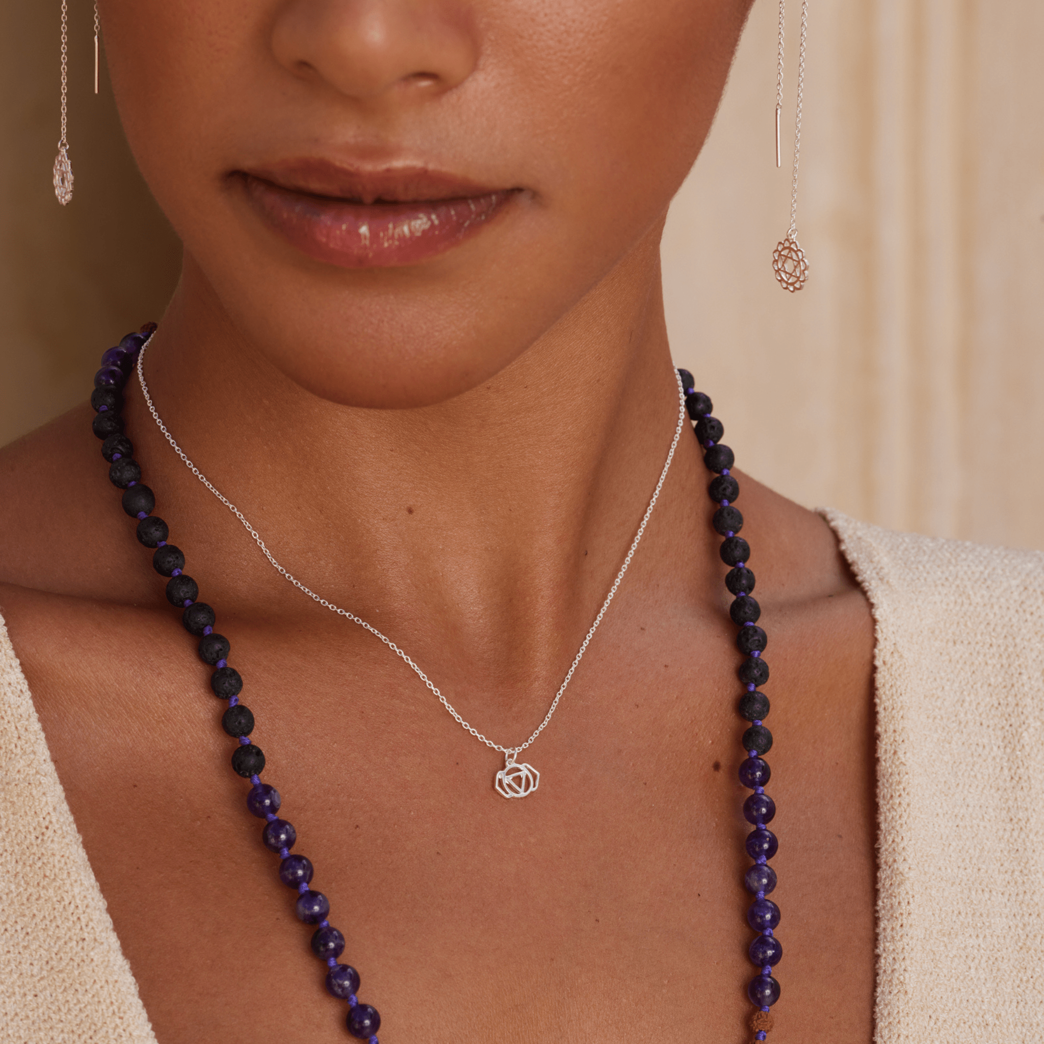 Jewelry Evolution Necklace Third Eye Chakra Filigree Chain Necklace