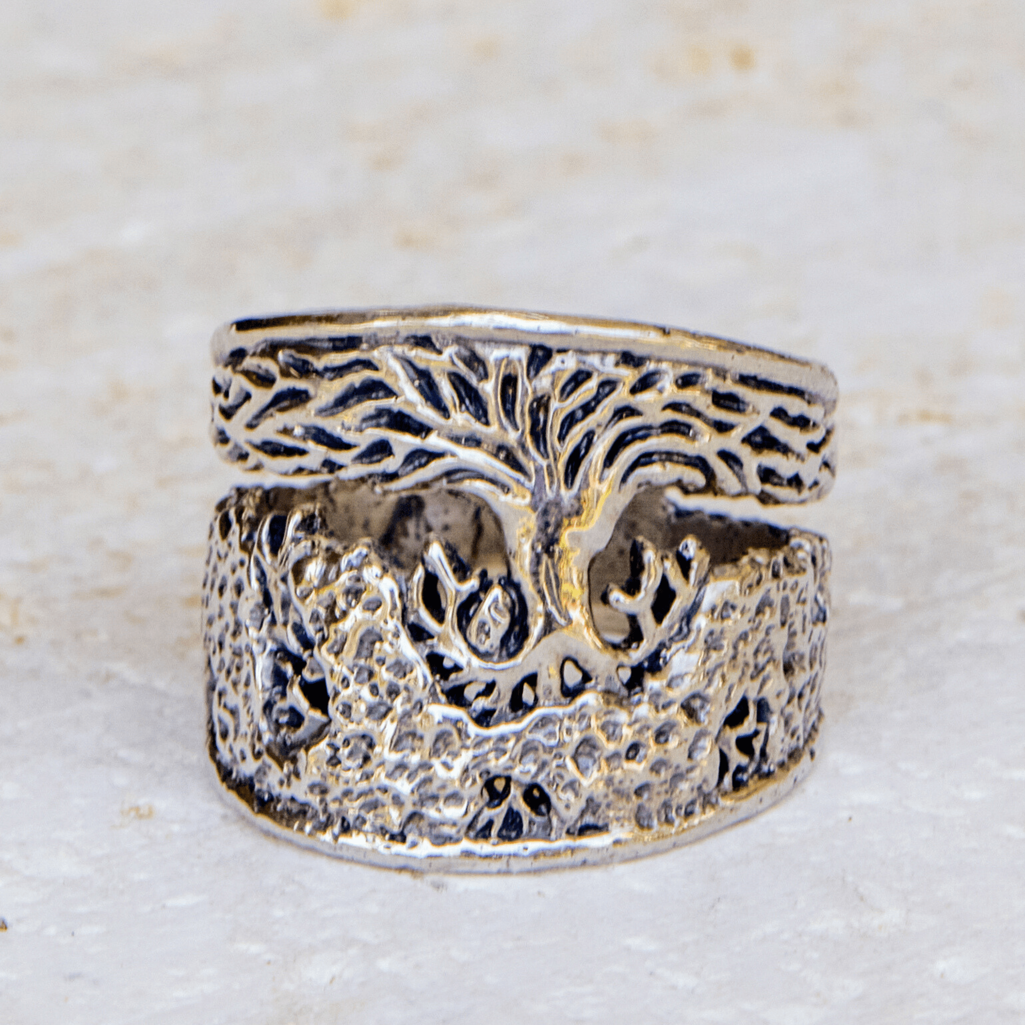Jewelry Evolution Ring Tree of Life Saddle Ring