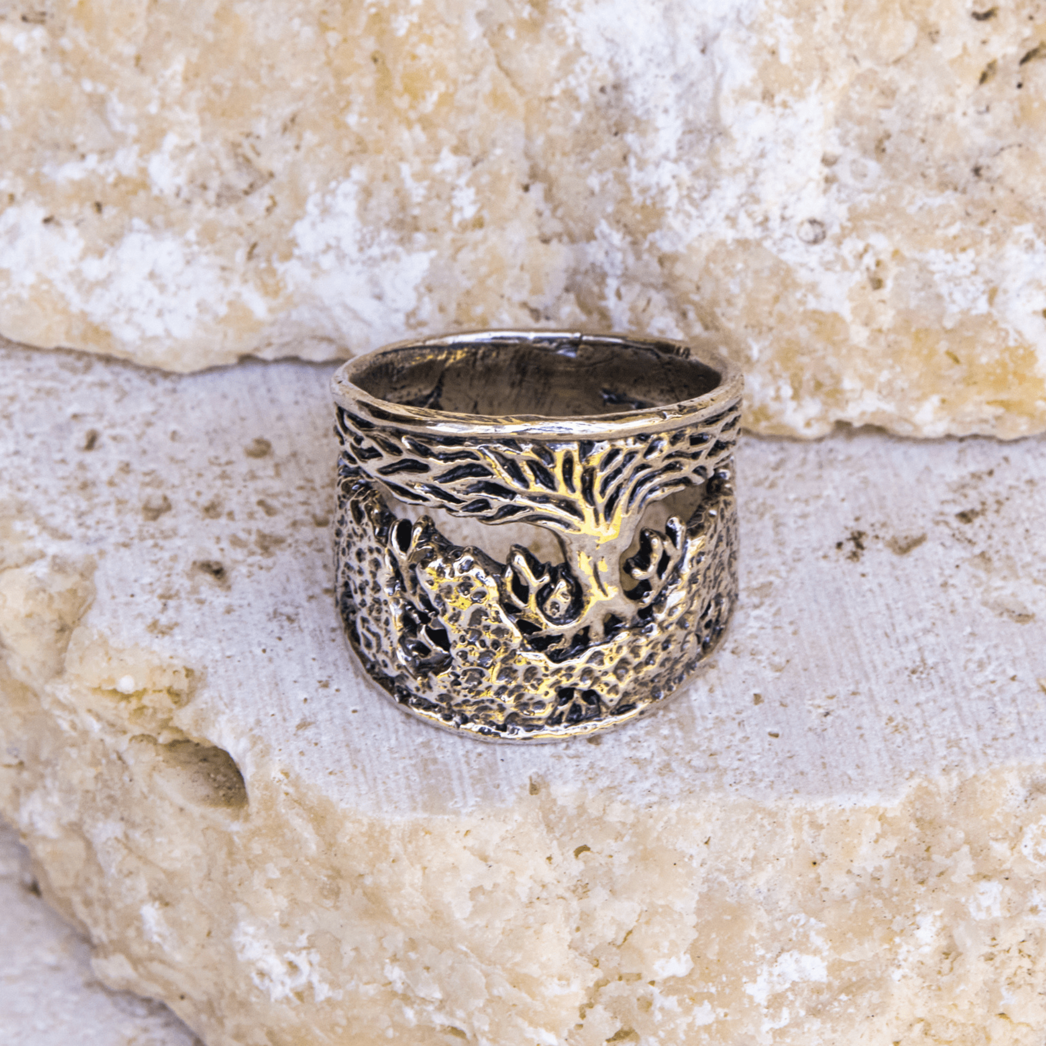 Jewelry Evolution Ring Tree of Life Saddle Ring