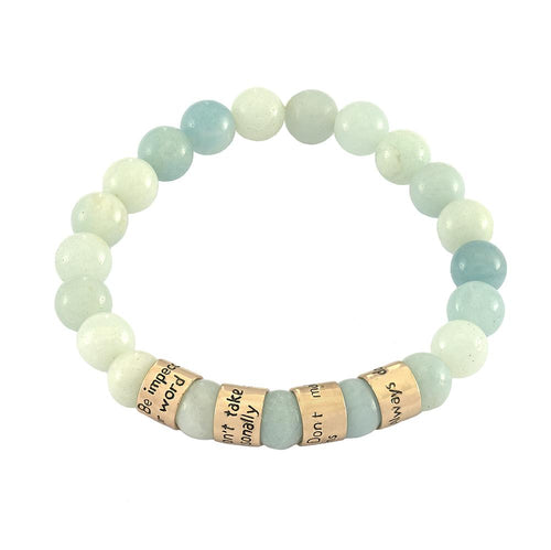 Jewelry Evolution8 Bracelet The Four Agreements Amazonite Beaded Bracelet