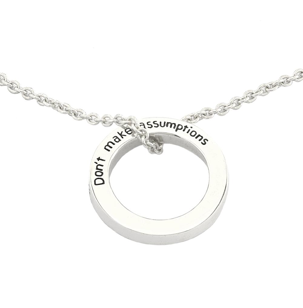Jewelry Evolution8 Necklace The Four Agreements Ring Necklace in Sterling Silver