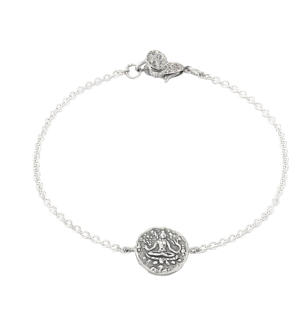 Melamun Bracelet Sterling Silver Coin Lakshmi Abundance Journey Talisman Bracelet
